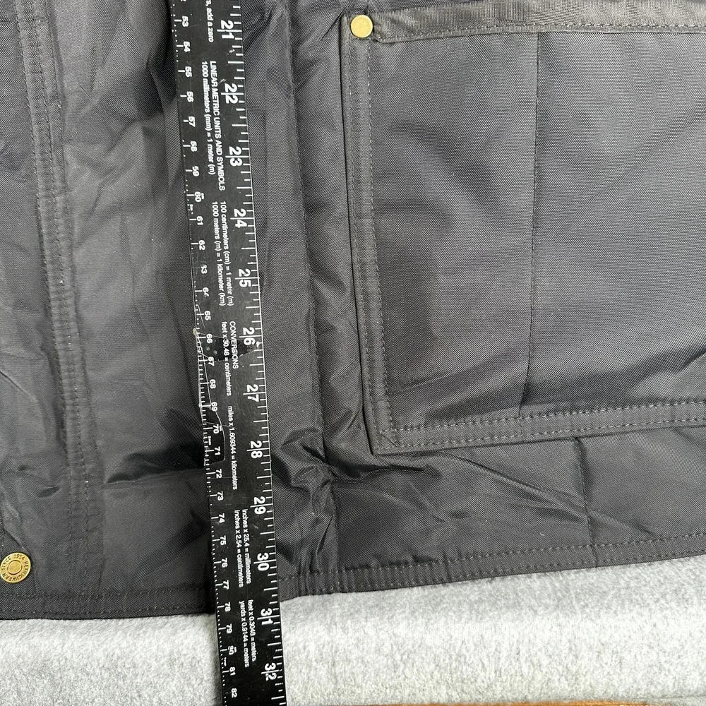 RefrigiWear Jacket Mens 3XL Black Quilted Insulated Faux Fur Workwear 0322R